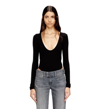 Body string en jersey côtelé - Diesel - Noir
