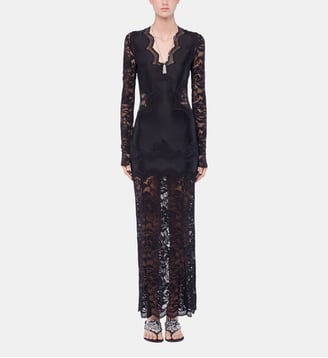 Robe en dentelle - Rabanne - Noir