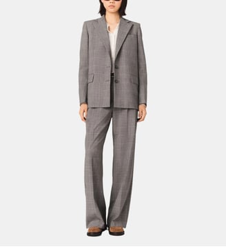 Veste de tailleur à carreaux - Maje - Gris
