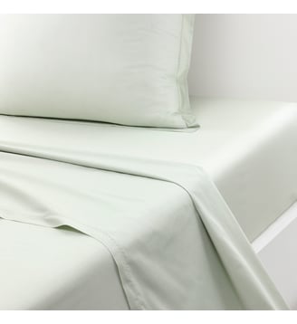 Drap plat en batiste de coton - Yves Delorme - Amande