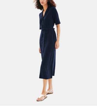 Robe rtifanny2 - Motif uni - Coupe evasée - Caroll - Bleu marine