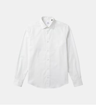 Chemise manches longues en coton - Serge Blanco - Blanc