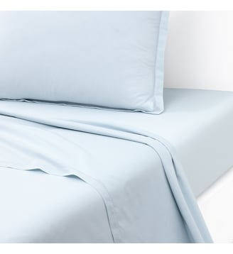 Drap plat en batiste de coton - Yves Delorme - Aqua
