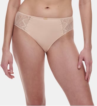 Culotte taille haute avec bijou - Chantelle - Beige doré