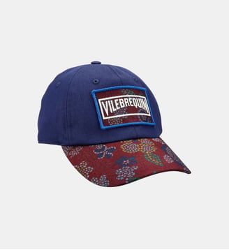 Casquette imprimée Mosaïque - Vilebrequin - Noir et bleu