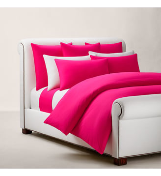 Housse de couette en percale de coton - Ralph Lauren Home - Ciel rose