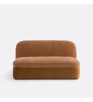 Banquette 2 places, velours - La Redoute Interieurs - Ocre