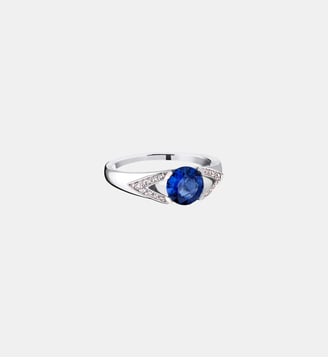 Bague Solitaire Saphir 6.5mm Victoire - Arthus Bertrand - Or jaune