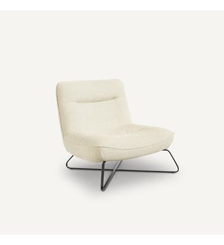 Fauteuil tissu bouclette - AM.PM - Écru