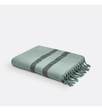 Serviette en coton bio, doublée éponge - La Redoute Interieurs - Céladon