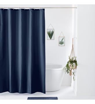 Rideau de douche uni - So'Home - Bleu marine