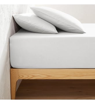 Drap housse uni polycoton, bonnet 32 cm La Redoute Interieurs