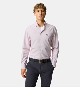Chemise slim en coton Oxford à pointes boutonnées - Rodd & Gunn - Coquelicot