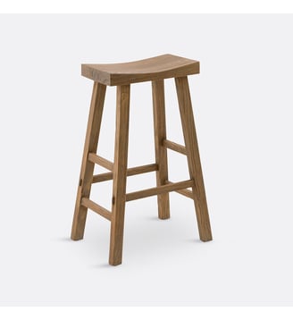 Tabouret de bar en orme massif H75 cm - La Redoute Interieurs - Naturel