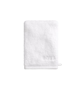 Gant de toilette  en coton - Boss Home - Blanc