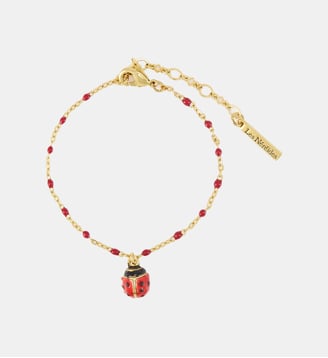 Bracelet fin Coccinelle rouge et noire - Les Néréides - Rouge