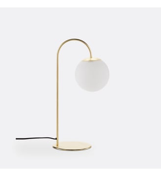 Lampe à poser laiton et verre opaline La Redoute Interieurs