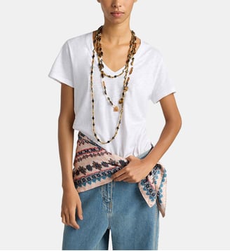 T-Shirt cardon en coton - Momonì - Blanc