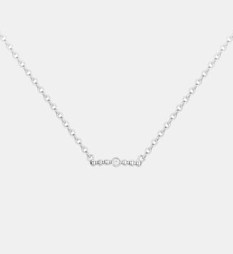 Collier mono-motif Empreinte en Argent avec diamant blanc - La Garçonne Diamant - Argent