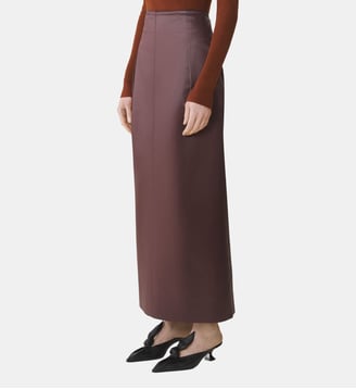 Jupe Droite En Coton Et Viscose Lanvin