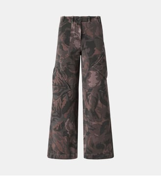 Pantalon cargo en gabardine avec poches asymétriques Pinko
