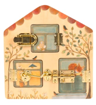 Tableau d'activités à serrures - Egmont Toys - Beige