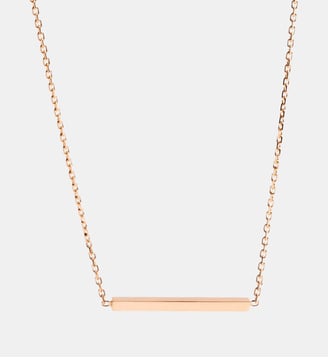 Collier Anagramme poli sur chaîne. - JEM - Rose