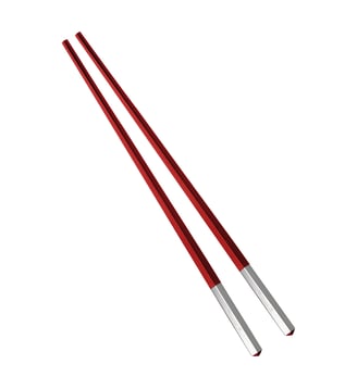 Paire de baguettes chinoises rouges - UNI - Christofle - Rouge