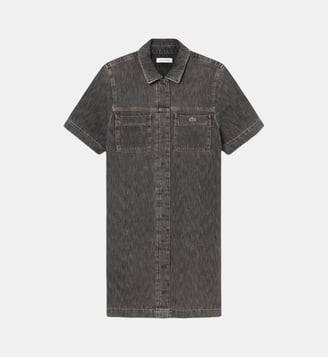 Robe manches courtes denim - Lacoste - Gris foncé