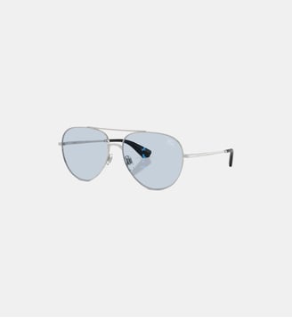 Lunettes de soleil Pilote BE3172 - Burberry - Argent