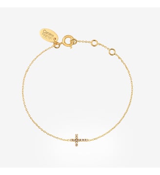 Bracelet doré MARIA - BELLA - Caroline Najman - Oxyde de zirconium blanc