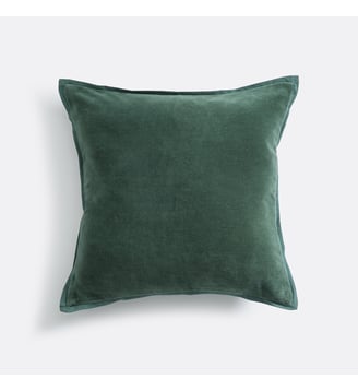 Housse de coussin velours uni - La Redoute Interieurs - Vert cèdre