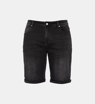 Short en jean - Schott - Gris