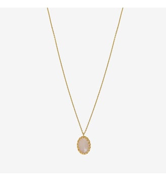 Collier doré quartz rose petit modèle - DUBARRY Caroline Najman