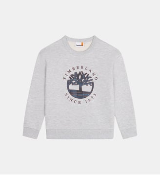 Sweat-shirt en molleton gratté - Timberland - Gris chiné
