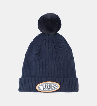 Bonnet tricot pompon polaire - Timberland - Indigo