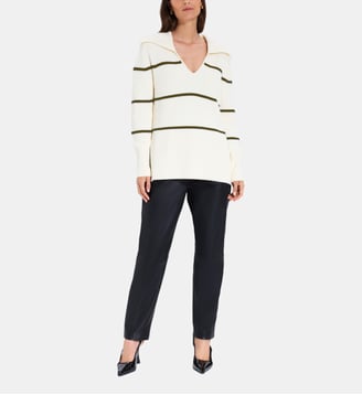 Pull Nalanda rayures - Zapa - Beige et bleu