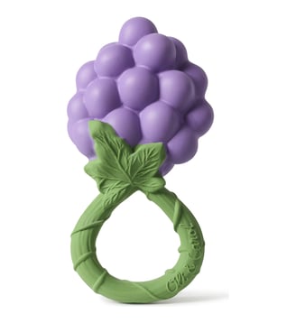 Hochet anneau de dentition 2 en 3 - Oli & Carol - Violet