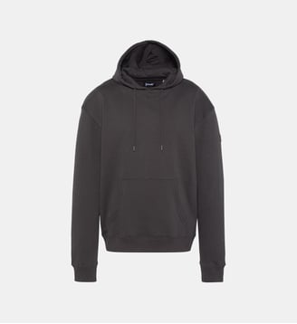 Sweatshirt uni à capuche - Schott - Anthracite