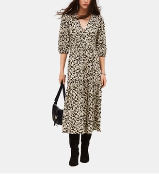Robe fluide Palma à motif - Ba&sh - Écru