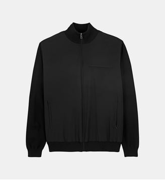 Gilet Melton zippé bi-matière - Serge Blanco - Noir