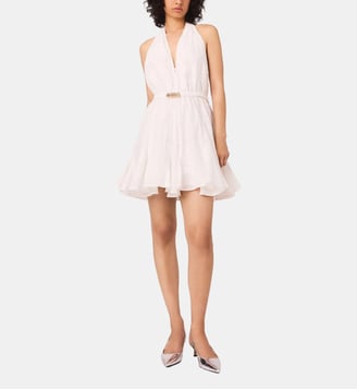 Robe courte brodée dos nu - Maje - Blanc