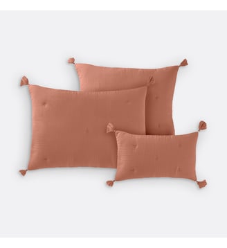 Housse de coussin matelassée gaze de coton La Redoute Interieurs