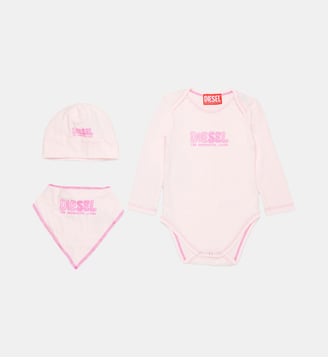 Ensemble pour bébé avec logo - Diesel Kids - Rose pétale