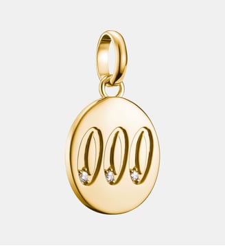 Pendentif Charm numéro angélique 000 avec pierres blanches Connect - Thomas Sabo - Or