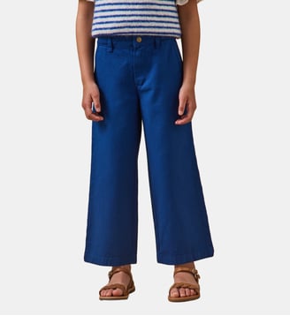 Pantalon large en twill - Collection Junior - Cyrillus - Outremer