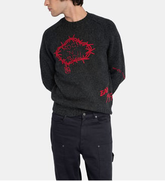 Pull Jordan 100% Laine Mérinos - Zadig&Voltaire - Gris anthracite