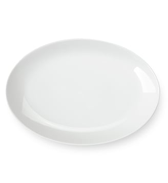 Plat ovale ovale à l'unité - Médard de Noblat - Blanc