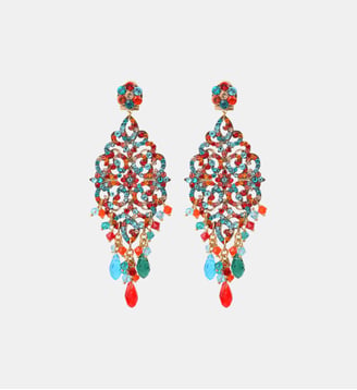 Boucles d'oreilles tiges percées   - Chiara - Satellite - Rouge