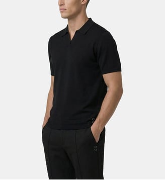 Polo En Coton Lin - Ron Dorff - Noir